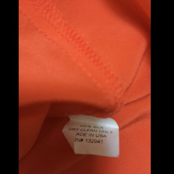 Amanda Uprichard Silk Ruffle Tank Top in Coral Tangerine - Picture 6 of 6